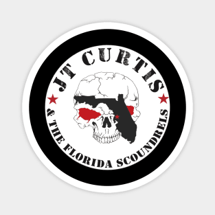 JT Curtis and the Florida Scoundrels White BG Magnet